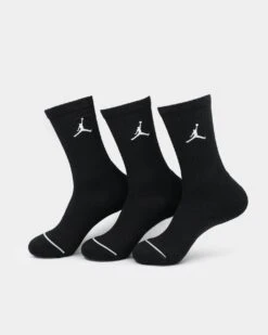 Jordan Jumpman Dri-Fit Crew Socks 3 Pack Black