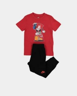 Nike Kids' Nike Sportswear T-Shirt + FT Jogger Set Black