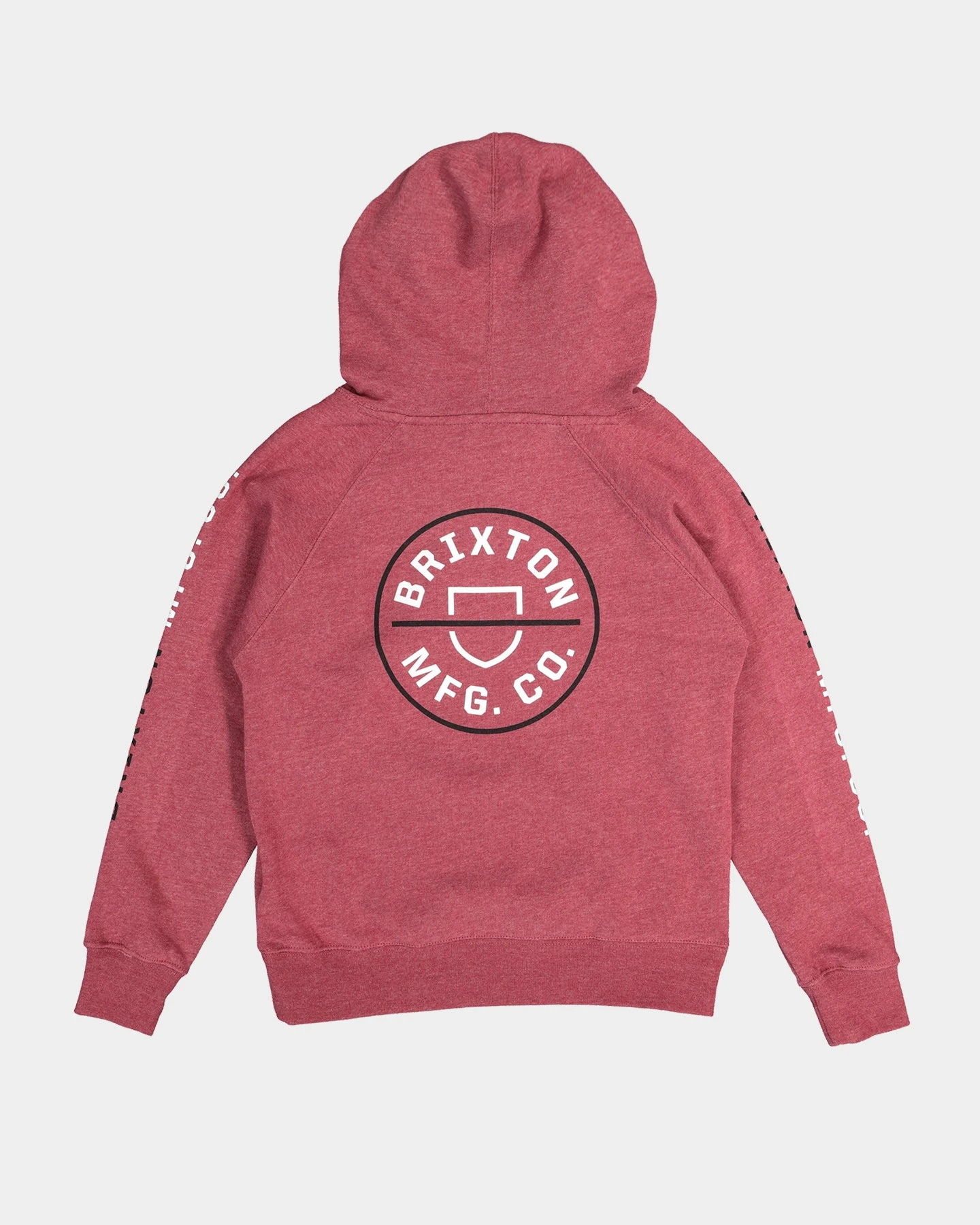 Brixton Kid's Crest Pullover Hoodie Dark Brick 7 Brixton Kid's Crest Pullover Hoodie Dark Brick - Image 5