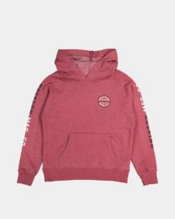 Brixton Kid's Crest Pullover Hoodie Dark Brick 13 Brixton Kid's Crest Pullover Hoodie Dark Brick -Fashion Clothing Store 888588661154 default 000050