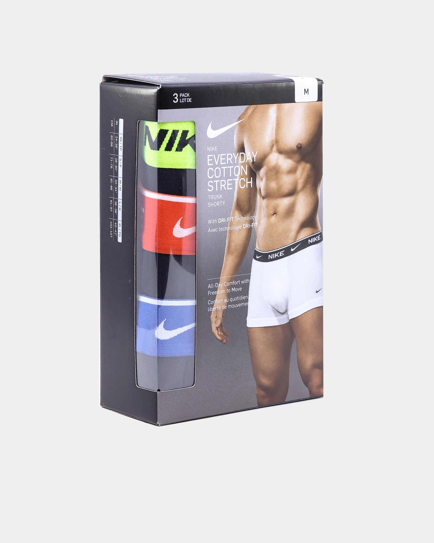 Nike Everyday Cotton Stretch Trunk 3 Pack Multi-Coloured 4 Nike Everyday Cotton Stretch Trunk 3 Pack Multi-Coloured - Image 2