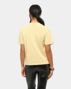 Majestic Athletic Women's New York Yankees Elle Boxy T-Shirt Straw -Fashion Clothing Store 9353380207257 womens 00040