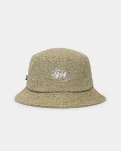 Stussy Graffiti Terry Bucket Hat Safari