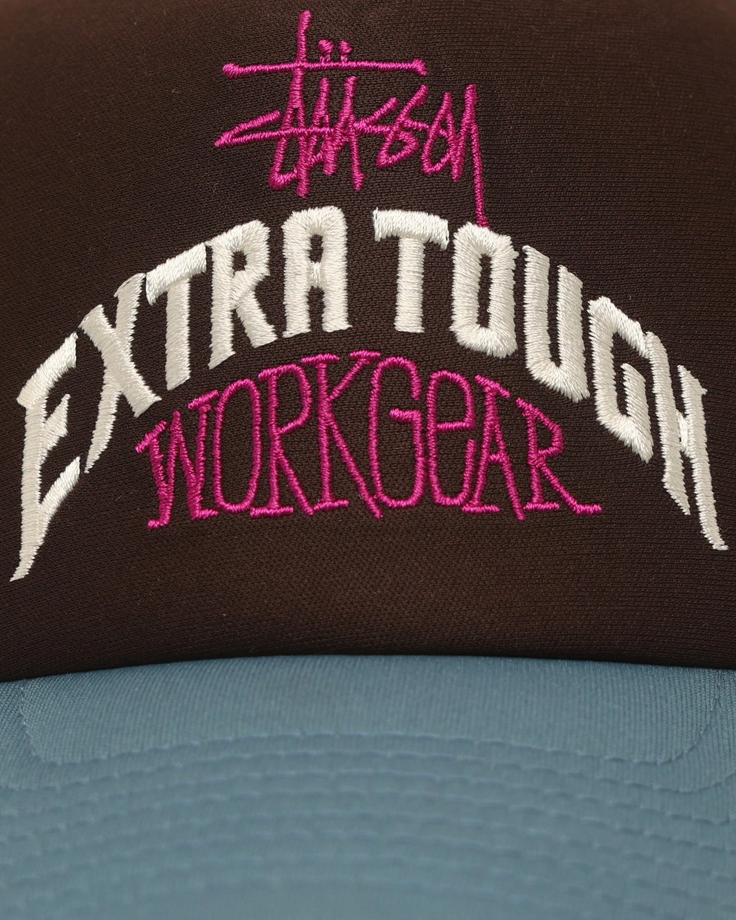 Stussy Workgear Trucker Snapback Brown/Blue 7 Stussy Workgear Trucker Snapback Brown/Blue - Image 5