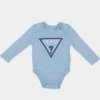 Guess Mainline Infant Long Sleeve Onesie Frosted Blue -Fashion Clothing Store 9357566104163 default 0080