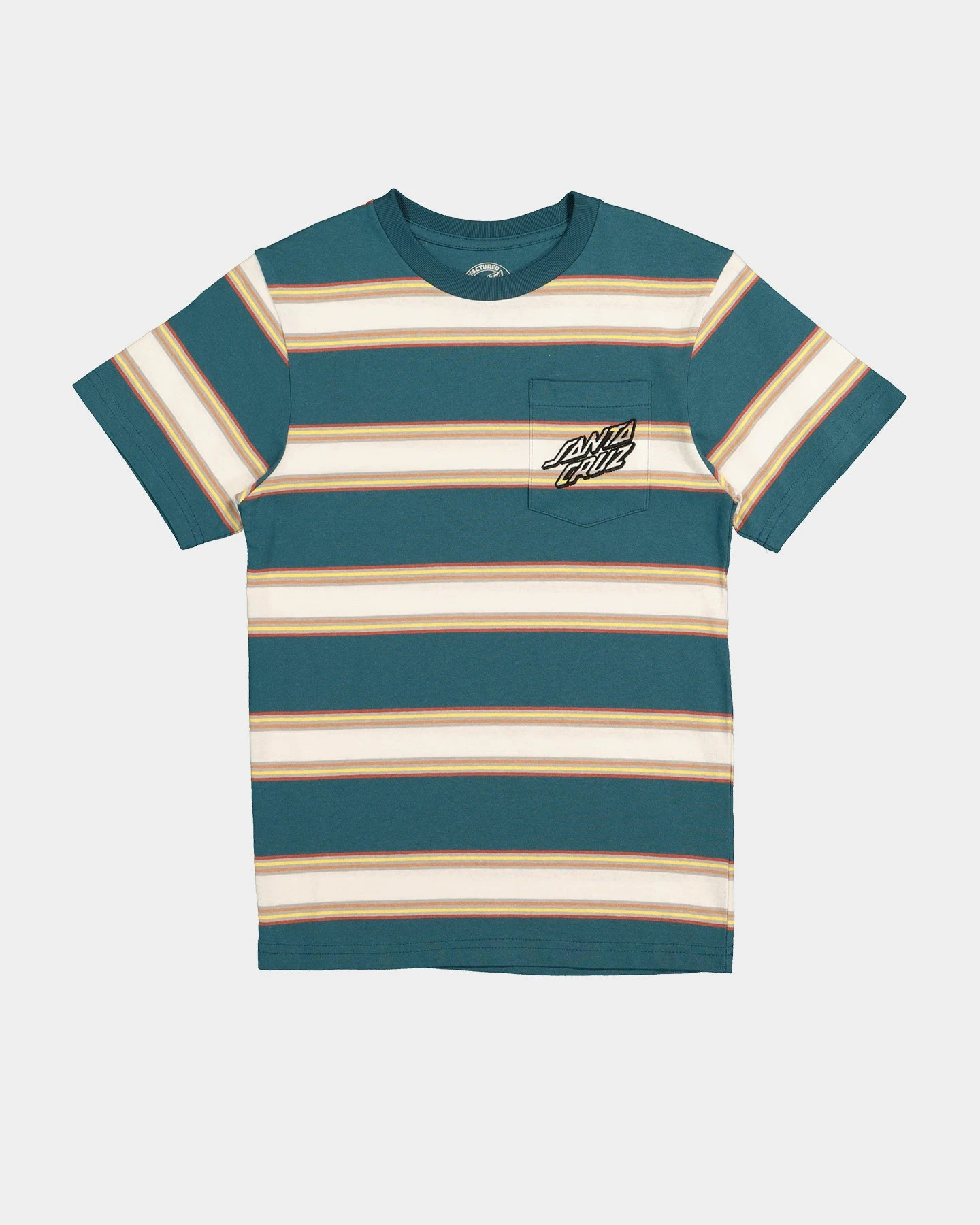 Santa Cruz Kids' Pocket Stripe Yarn Dye T-Shirt Navy Stripe 7 Santa Cruz Kids' Pocket Stripe Yarn Dye T-Shirt Navy Stripe - Image 5